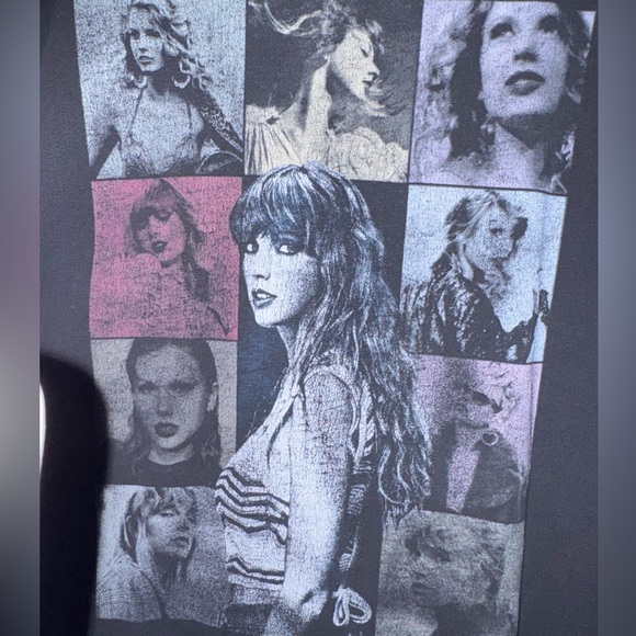 Taylor Swift The Eras Tour Black Graphic Photo Collage Concert Tee Women’s 2XL - Picture 2 of 9
